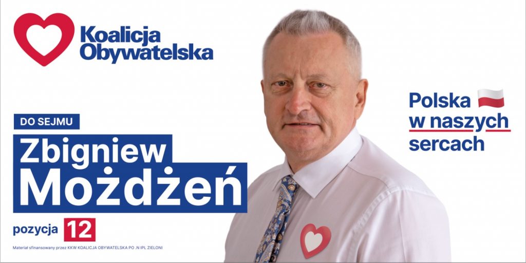 Zbigniew Możdżeń, Okręg nr 23 Pozycja nr 12, Kandydat na posła